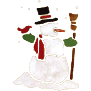 Country Snowman Craft Stencil