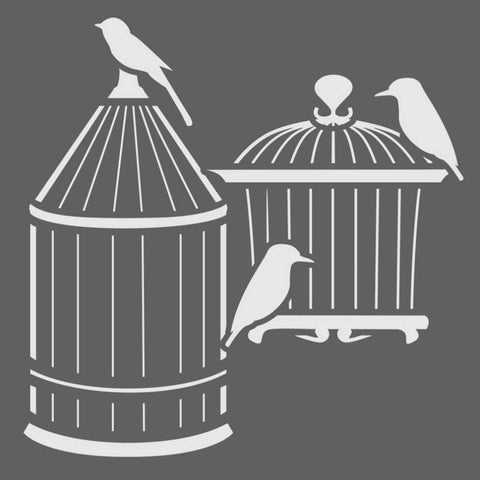 Bird Cages Stencil