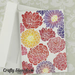 Abstract Floral Mini Craft Stencil on Canvas. Durable and easy to use