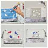 How to paint Mama Bird Stencil Project