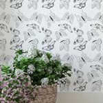 Butterfly Dreams Allover Wall Stencil - Room Setting