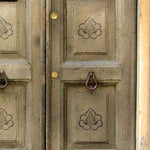 Sari Medallion Accent Stencil on Wooden Doors