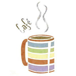 Café Coffee Cup Stencil