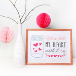 You Fill My Heart with Love Craft Stencil Pictured