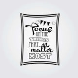 Focus on Things that Matter Most Wall Stencil