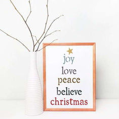 Joy Love Peace Stencil
