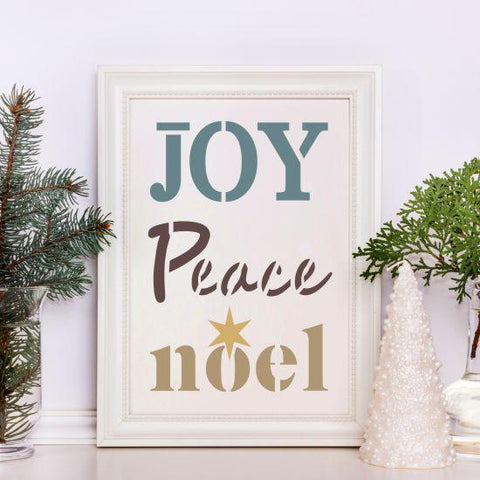 Joy Peace Noel Craft Stencil