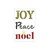 Joy Peace Noel Star Wall Stencil