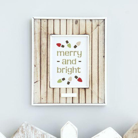 Merry and Bright Craft Stencil