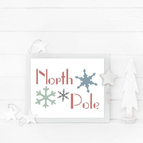 North Pole Craft Stencil