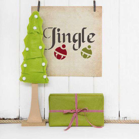 Jingle All the Way Stencil - Oak Lane Studio