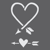 Hearts & Arrows Craft Stencil