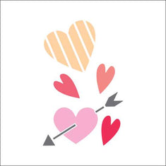 Valentine's Hearts Stencil