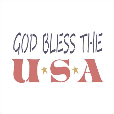 God Bless the USA Stencil