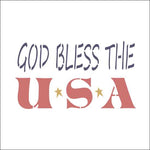 God Bless the USA Craft Stencil