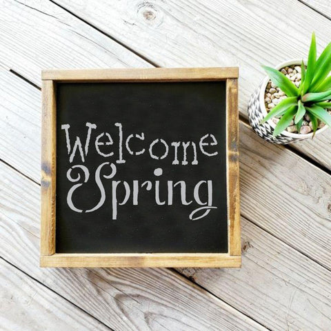Welcome Spring Craft Stencil