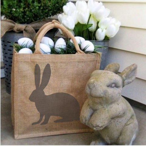 Easter Bunnies Craft Stencil On Bag