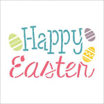 Happy Easter Eggs Wall Stencil