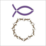 Lenten Symbols Stencil