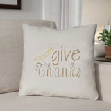 Give Thanks Stencil on Pillow Stencils