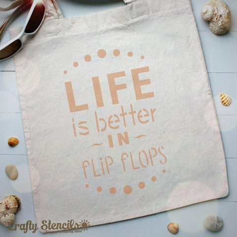 Flip Flops Expression Craft Stencil