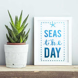 Seas the Day Stencil Framed