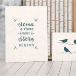 Home Is Where Your Story Begins Wall Stencil