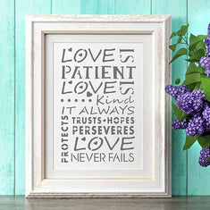 Love is Patient Stencil