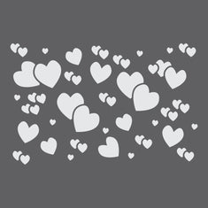 Hearts Confetti Craft Stencil