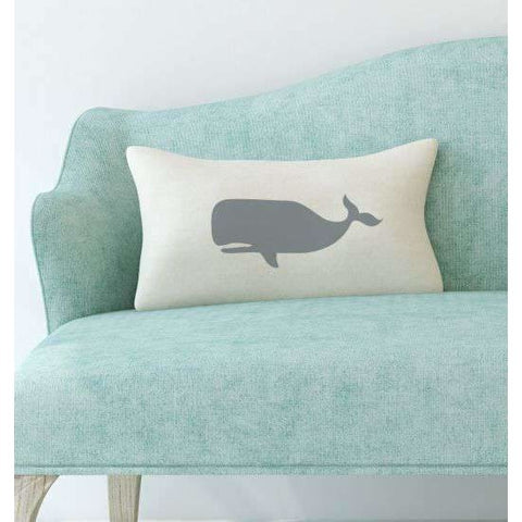 Whale Stencil On Pillow