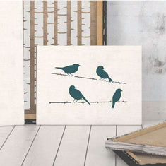 Birds on a Wire Stencil