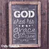 Grace on Thee stencil on Chalkboard