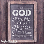 Grace on Thee Craft Stencil In Frame