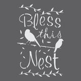 Bless This Nest Craft Stencil