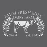 Farm Fresh Milk Craft Stencil