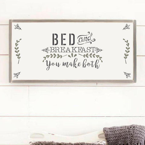 Bed & Breakfast Stencil