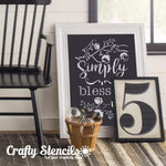 Simply Blessed Craft Stencil