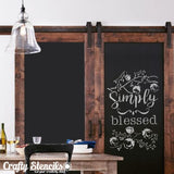 Simply Blessed Craft Stencil