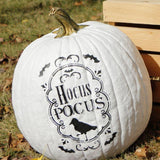 Hocus Pocus Wall Stencil On Pumpkin