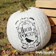 Hocus Pocus Halloween Craft Stencil On Pumpkin