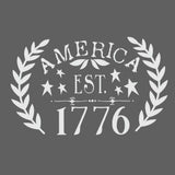 America Est. 1776 Stencil