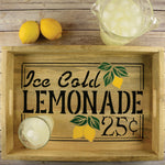 Ice Cold Lemonade Wall Stencil