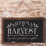 Autumn Harvest Craft Stencil