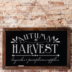 Autumn Harvest Wall Stencil