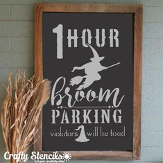 Broom Parking Craft Stencil