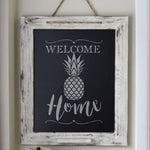 Welcome Home Stencil Framed Artwork