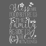 Bless the Food Before Us Stencil