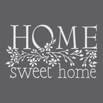 Home Sweet Home Floral Wall Stencil