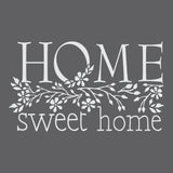 Home Sweet Home Floral Wall Stencil