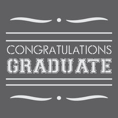 Congratulations Graduate Craft Stencil